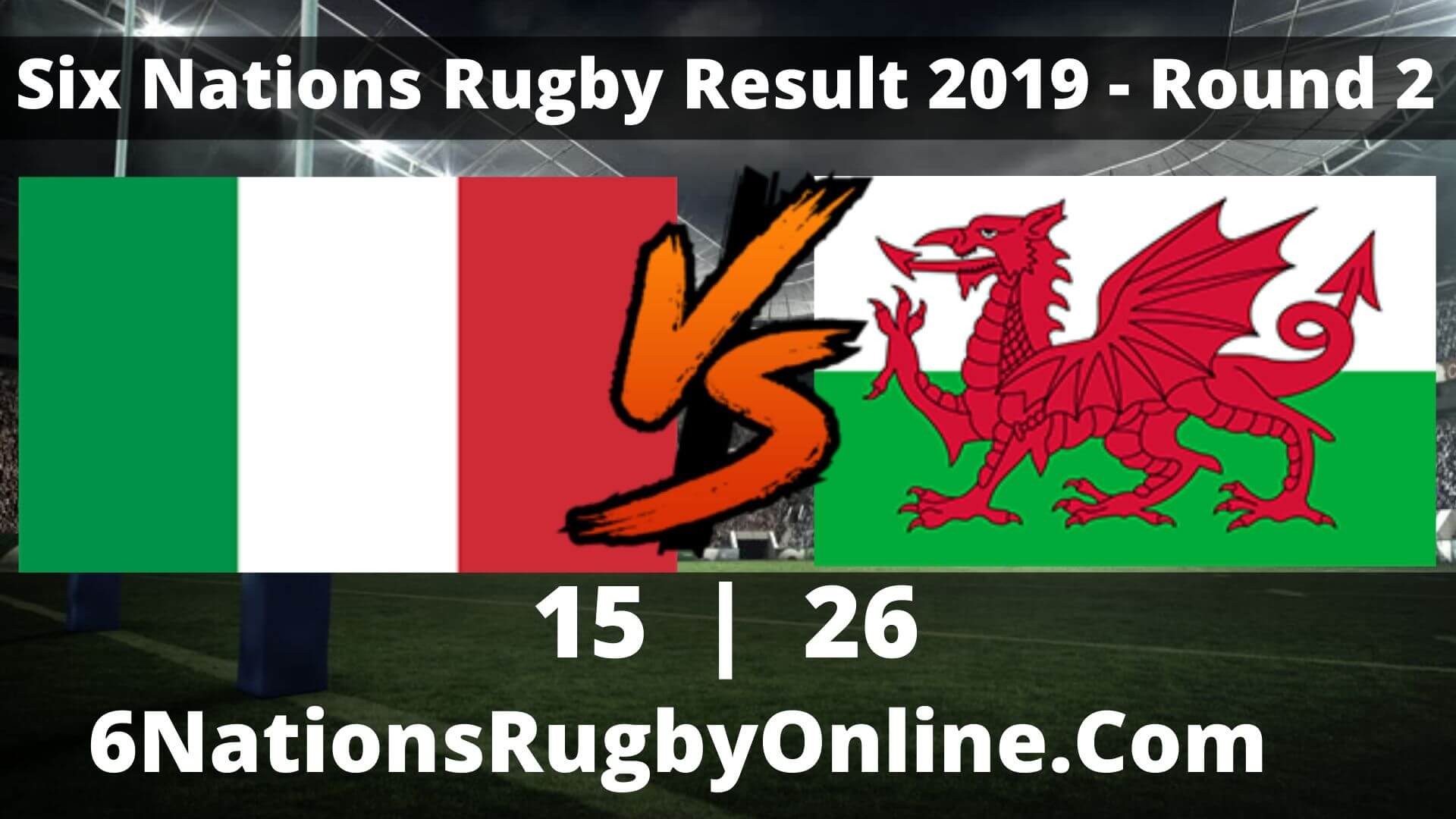 Italy vs Wales Result 2019 | Six Nations Rugby Round 2 